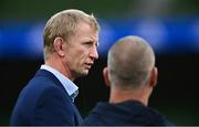 22 August 2020; Leinster head coach Leo Cullen, left, and Leinster senior coach Stuart Lancaster ahead of the Guinness PRO14 Round 14 match between Leinster and Munster at the Aviva Stadium in Dublin. Photo by Ramsey Cardy/Sportsfile