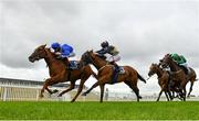 23 August 2020; Bounce The Blues, left, with Kevin Manning up, races alongside eventual second place Soul Search, with Colin Keane up, on their way to winning the Owenstown Stud Stakes at Naas Racecourse in Naas, Kildare. Photo by Seb Daly/Sportsfile