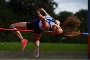 23 August 2020; Sommer Lecky of Finn Valley AC, Donegal, on her way to winning the Women's High Jump during Day Two of the Irish Life Health National Senior and U23 Athletics Championships at Morton Stadium in Santry, Dublin. Photo by Sam Barnes/Sportsfile