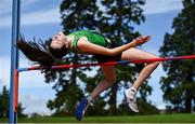 23 August 2020; Aoife O'Sullivan of Liscarroll AC, Cork, on her way to finishing second in the Women's High Jump  during Day Two of the Irish Life Health National Senior and U23 Athletics Championships at Morton Stadium in Santry, Dublin. Photo by Sam Barnes/Sportsfile