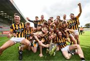 23 August 2020; Shelmaliers players celebrate with the cup following the Wexford County Senior Hurling Championship Final match between Shelmaliers and Naomh Éanna at Chadwicks Wexford Park in Wexford. Photo by David Fitzgerald/Sportsfile