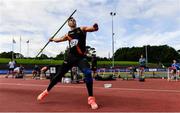 23 August 2020; Stephen Rice of Clonliffe Harriers AC, Dublin, on his way to winning the Men's Javelin during Day Two of the Irish Life Health National Senior and U23 Athletics Championships at Morton Stadium in Santry, Dublin. Photo by Sam Barnes/Sportsfile