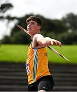 23 August 2020; Conor Cusack of Lake District Athletics, on his way to finishing second in the Men's Javelin during Day Two of the Irish Life Health National Senior and U23 Athletics Championships at Morton Stadium in Santry, Dublin. Photo by Sam Barnes/Sportsfile