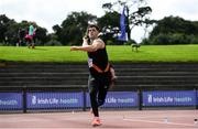 23 August 2020; Stephen Rice of Clonliffe Harriers AC, Dublin, on his way to winning the Men's Javelin during Day Two of the Irish Life Health National Senior and U23 Athletics Championships at Morton Stadium in Santry, Dublin. Photo by Sam Barnes/Sportsfile