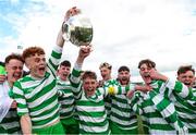 23 August 2020; Killarney Celtic players celebrate following the FAI Youth Cup Final match between Killarney Celtic and Douglas Hall at Mounthawk Park in Tralee, Kerry. Photo by Michael P Ryan/Sportsfile