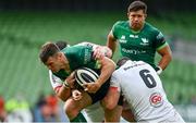 23 August 2020; Tom Farrell of Connacht is tackled by Marcell Coetzee, left, and Nick Timoney of Ulster during the Guinness PRO14 Round 14 match between Connacht and Ulster at the Aviva Stadium in Dublin. Photo by Ramsey Cardy/Sportsfile
