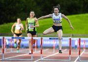23 August 2020; Nessa Millet of St. Abbans AC, Laois, clears the last hurlde on her way to winning the Women's 400m Hurdles during Day Two of the Irish Life Health National Senior and U23 Athletics Championships at Morton Stadium in Santry, Dublin. Photo by Sam Barnes/Sportsfile
