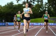 23 August 2020; Nessa Millet of St. Abbans AC, Laois, reacts after winning the Women's 400m Hurdles during Day Two of the Irish Life Health National Senior and U23 Athletics Championships at Morton Stadium in Santry, Dublin. Photo by Sam Barnes/Sportsfile