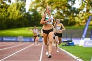 23 August 2020; Amy O'Donoghue of Emerald AC, Limerick, celebrates winning the Women's 1500m during Day Two of the Irish Life Health National Senior and U23 Athletics Championships at Morton Stadium in Santry, Dublin. Photo by Sam Barnes/Sportsfile