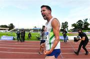 23 August 2020; Paul Robinson of St. Coca's AC, Kildare, celebrates after winning the Men's 1500m during Day Two of the Irish Life Health National Senior and U23 Athletics Championships at Morton Stadium in Santry, Dublin. Photo by Sam Barnes/Sportsfile