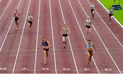 23 August 2020; Sophie Becker of Raheny Shamrock AC, Dublin, lane 4, crosses the line to win the Women's 400m, ahead of Grainne Moynihan of West Muskerry AC, Cork, lane 6, who finished second, during Day Two of the Irish Life Health National Senior and U23 Athletics Championships at Morton Stadium in Santry, Dublin. Photo by Sam Barnes/Sportsfile