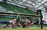 23 August 2020; The Ulster team attempt to push over the try line, before being held up, during the Guinness PRO14 Round 14 match between Connacht and Ulster at the Aviva Stadium in Dublin. Photo by Ramsey Cardy/Sportsfile