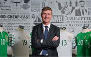 24 August 2020; Republic of Ireland manager Stephen Kenny poses for a portrait prior to a press conference following his squad announcement at JACC Headquarters in Dublin as the FAI unveiled a new six-year partnership with the New Era brand of headwear and leisurewear. Photo by Stephen McCarthy/Sportsfile