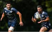 24 August 2020; Rob Kearney, right, and Max Deegan during Leinster Rugby squad training at UCD in Dublin. Photo by Ramsey Cardy/Sportsfile