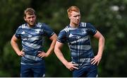 24 August 2020; Ciarán Frawley, right, and Ross Molony during Leinster Rugby squad training at UCD in Dublin. Photo by Ramsey Cardy/Sportsfile