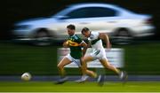 24 August 2020; Jamie Farrell of Ballylinan in action against Kieran Lillis of Portlaoise during the Laois County Senior Football Championship Round 1 match between Ballylinan and Portlaoise GAA at Stradbally GAA in Stradbaly, Laois. Photo by David Fitzgerald/Sportsfile