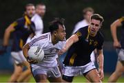 26 August 2020; Rutherson Real of Raheny in action against James O'Donoghue of St Oliver Plunkett/Eoghan Ruadh during the Dublin County Senior Football Championship Round 3 match between Raheny and St Oliver Plunkett/Eoghan Ruadh at Parnell Park in Dublin. Photo by Matt Browne/Sportsfile
