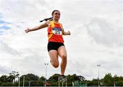 22 August 2020; Jennifer Hanrahan of Tallaght AC, Dublin, competing in the Women's Long Jump during Day One of the Irish Life Health National Senior and U23 Athletics Championships at Morton Stadium in Santry, Dublin. Photo by Sam Barnes/Sportsfile