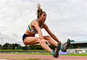 22 August 2020; Ruby Millet of St. Abbans AC, Laois, competing in the Women's Long Jump during Day One of the Irish Life Health National Senior and U23 Athletics Championships at Morton Stadium in Santry, Dublin. Photo by Sam Barnes/Sportsfile