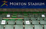 22 August 2020; Social distancing measures in place during Day One of the Irish Life Health National Senior and U23 Athletics Championships at Morton Stadium in Santry, Dublin. Photo by Sam Barnes/Sportsfile