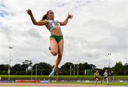 22 August 2020; Saragh Buggy of St. Abbans AC, Laois, competing in the Women's Long Jump during Day One of the Irish Life Health National Senior and U23 Athletics Championships at Morton Stadium in Santry, Dublin. Photo by Sam Barnes/Sportsfile