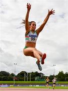 22 August 2020; Saragh Buggy of St. Abbans AC, Laois, competing in the Women's Long Jump during Day One of the Irish Life Health National Senior and U23 Athletics Championships at Morton Stadium in Santry, Dublin. Photo by Sam Barnes/Sportsfile