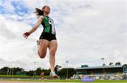 22 August 2020; Lydia Mills of Ballymena and Antrim AC, Antrim, competing in the Women's Long Jump during Day One of the Irish Life Health National Senior and U23 Athletics Championships at Morton Stadium in Santry, Dublin. Photo by Sam Barnes/Sportsfile