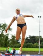 22 August 2020; Sarah Mccarthy of Mid Sutton AC, Dublin, competing in the Women's Long Jump during Day One of the Irish Life Health National Senior and U23 Athletics Championships at Morton Stadium in Santry, Dublin. Photo by Sam Barnes/Sportsfile