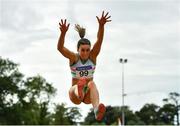 22 August 2020; Saragh Buggy of St. Abbans AC, Laois, competing in the Women's Long Jump during Day One of the Irish Life Health National Senior and U23 Athletics Championships at Morton Stadium in Santry, Dublin. Photo by Sam Barnes/Sportsfile
