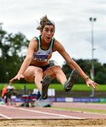 22 August 2020; Ruby Millet of St. Abbans AC, Laois, competing in the Women's Long Jump during Day One of the Irish Life Health National Senior and U23 Athletics Championships at Morton Stadium in Santry, Dublin. Photo by Sam Barnes/Sportsfile