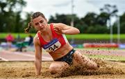 22 August 2020; Anna Mccauley of City of Lisburn AC, Down, competing in the Women's Long Jump during Day One of the Irish Life Health National Senior and U23 Athletics Championships at Morton Stadium in Santry, Dublin. Photo by Sam Barnes/Sportsfile