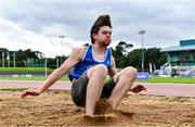 22 August 2020; Luke O Carroll of Tralee Harriers AC, Kerry, competing in the Men's Long Jump during Day One of the Irish Life Health National Senior and U23 Athletics Championships at Morton Stadium in Santry, Dublin. Photo by Sam Barnes/Sportsfile