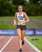 22 August 2020; Claragh Keane of DMP AC, Wexford, competing in the Junior Women's 5000m during Day One of the Irish Life Health National Senior and U23 Athletics Championships at Morton Stadium in Santry, Dublin. Photo by Sam Barnes/Sportsfile
