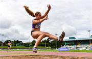 22 August 2020; Maeve Hayes of St. Pauls AC, Wexford, competing in the Women's Long Jump during Day One of the Irish Life Health National Senior and U23 Athletics Championships at Morton Stadium in Santry, Dublin. Photo by Sam Barnes/Sportsfile