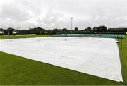 27 August 2020; A general view of the pitch prior to the 2020 Test Triangle Inter-Provincial Series match between Leinster Lightning and North West Warriors at Pembroke Cricket Club in Dublin. Photo by Matt Browne/Sportsfile