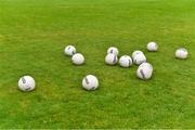 1 August 2020; A general view of footballs before the Galway County Senior Football Championship Group 2 Round 1 match between Moycullen and Mícheál Breathnach's at Pearse Stadium in Galway. GAA matches continue to take place in front of a limited number of people in an effort to contain the spread of the Coronavirus (COVID-19) pandemic. Photo by Piaras Ó Mídheach/Sportsfile