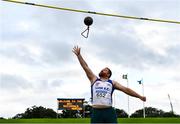 22 August 2020; Colm Donoghue of Lusk AC, Dublin, competing in the Men's Weight for Height during Day One of the Irish Life Health National Senior and U23 Athletics Championships at Morton Stadium in Santry, Dublin. Photo by Sam Barnes/Sportsfile