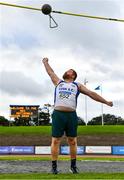 22 August 2020; Colm Donoghue of Lusk AC, Dublin, competing in the Men's Weight for Height during Day One of the Irish Life Health National Senior and U23 Athletics Championships at Morton Stadium in Santry, Dublin. Photo by Sam Barnes/Sportsfile