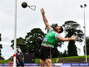 22 August 2020; John Dwyer of Templemore AC, Tipperary, competing in the Men's Weight for Height during Day One of the Irish Life Health National Senior and U23 Athletics Championships at Morton Stadium in Santry, Dublin. Photo by Sam Barnes/Sportsfile