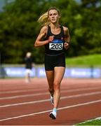 22 August 2020; Shannon Kelly of Raheny Shamrock AC, Dublin, competing in the Women's 5000m during Day One of the Irish Life Health National Senior and U23 Athletics Championships at Morton Stadium in Santry, Dublin. Photo by Sam Barnes/Sportsfile