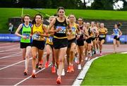 22 August 2020; Nakita Burke of Letterkenny AC, Donegal, leads the field whilst competing in the Women's 5000m during Day One of the Irish Life Health National Senior and U23 Athletics Championships at Morton Stadium in Santry, Dublin. Photo by Sam Barnes/Sportsfile