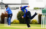 27 August 2020; Kevin O'Brien of Leinster Lightning plays a shot from Stuart Thompson of North West Warriors during the 2020 Test Triangle Inter-Provincial Series match between Leinster Lightning and North West Warriors at Pembroke Cricket Club in Dublin. Photo by Matt Browne/Sportsfile