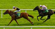 28 August 2020; Ramiro, left, with Scott McCullagh up, leads Drumquina, with Mikey Sheehy up, on their way to winning the TRM Nutrition Supporting Stable Staff Apprentice Handicap at The Curragh Racecourse in Kildare. Photo by Seb Daly/Sportsfile