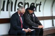 28 August 2020; Galway United manager John Caulfield and coach Johnny Glynn, right, prior to the Extra.ie FAI Cup Second Round match between Galway United and Shelbourne at Eamonn Deacy Park in Galway. Photo by Stephen McCarthy/Sportsfile