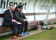28 August 2020; Galway United manager John Caulfield and coach Johnny Glynn, right, prior to the Extra.ie FAI Cup Second Round match between Galway United and Shelbourne at Eamonn Deacy Park in Galway. Photo by Stephen McCarthy/Sportsfile