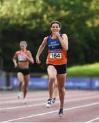 23 August 2020; Grainne Moynihan of West Muskerry AC,  Cork, competing in the Women's 400m during Day Two of the Irish Life Health National Senior and U23 Athletics Championships at Morton Stadium in Santry, Dublin. Photo by Sam Barnes/Sportsfile