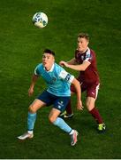 28 August 2020; Dayle Rooney of Shelbourne in action against Christopher Horgan of Galway United during the Extra.ie FAI Cup Second Round match between Galway United and Shelbourne at Eamonn Deacy Park in Galway. Photo by Stephen McCarthy/Sportsfile