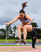 29 August 2020; Michaela Byrne of Finn Valley AC, Donegal, competing in the Women's Triple Jump event during day three of the Irish Life Health National Senior and U23 Athletics Championships at Morton Stadium in Santry, Dublin. Photo by Sam Barnes/Sportsfile