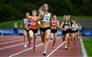 29 August 2020; Amy O'Donoghue of Emerald AC, Limerick, on her way to winning her heat whilst competing in the Women's 800m event during day three of the Irish Life Health National Senior and U23 Athletics Championships at Morton Stadium in Santry, Dublin. Photo by Sam Barnes/Sportsfile