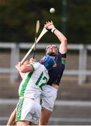29 August 2020; Enda Grogan of Kilcormac-Killoughey in action against Cathal Parlon of Coolderry during the Offaly County Senior Hurling Championship Group 1 Round 3 match between Kilcormac-Killoughey and Coolderry at St Brendan's Park in Birr, Offaly. Photo by Matt Browne/Sportsfile